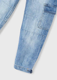 Pantalone Denim Cargo Parachu