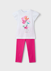 Completo Legging Fiore Magenta