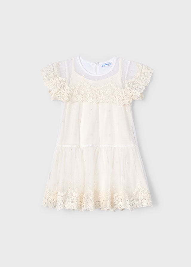 Vestito Ricamato Bianco