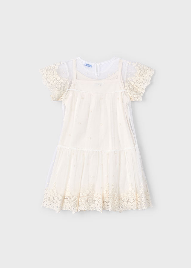 Vestito Ricamato Bianco