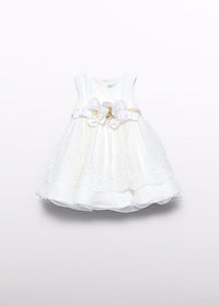 Vestito Ricamato Panna