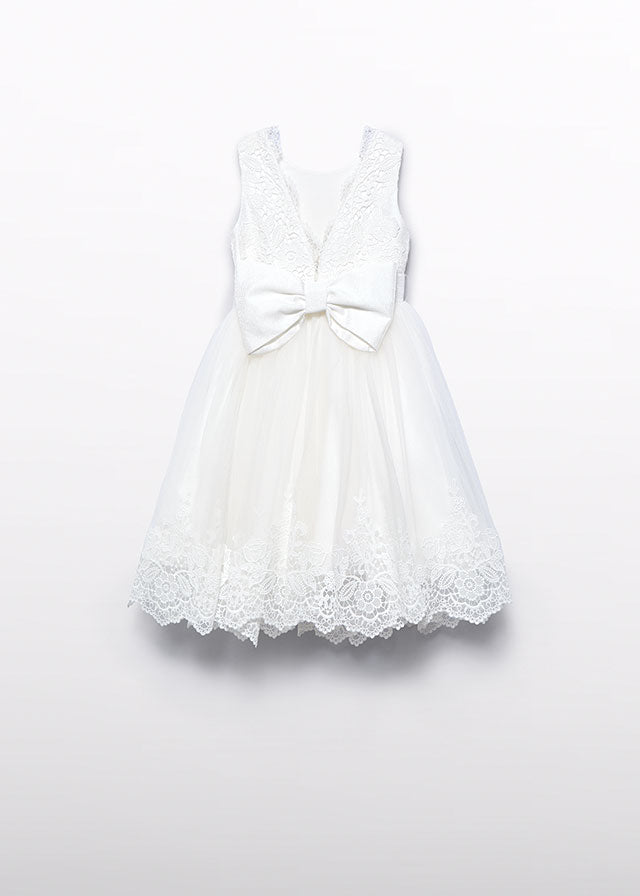 Vestito Ricamato Panna
