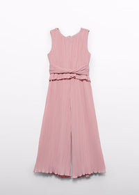 Tuta Lunga Chiffon Plissettat Rosa