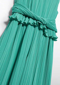 Tuta Lunga Chiffon Plissettat Aloe