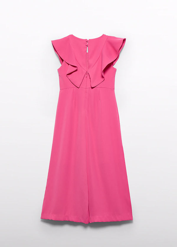 Tuta Lunga Crepe Fucsia