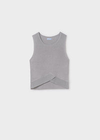 Top Tricot Costine Argento