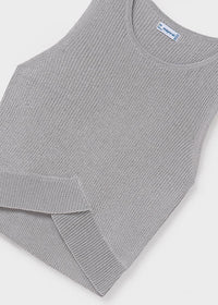 Top Tricot Costine Argento