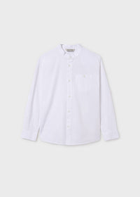 Camicia Collo Coreano Bianco