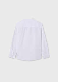 Camicia Collo Coreano Bianco