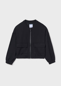 Felpa Bomber Pique Nero
