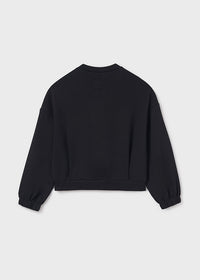 Felpa Bomber Pique Nero