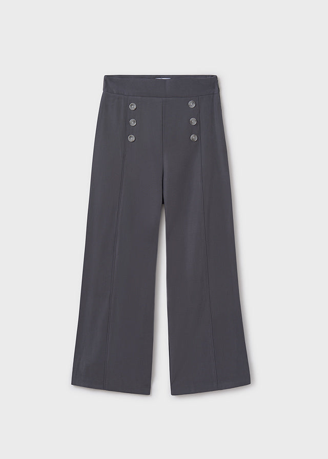 Pantalone Lungo Bottoni Carbone