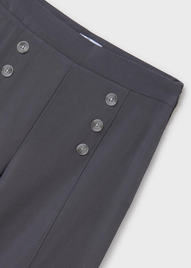 Pantalone Lungo Bottoni Carbone