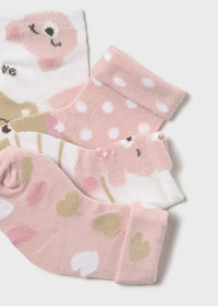 Set 4 Calze Rosa Baby