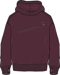 Felpa Cappuccio Bordeaux