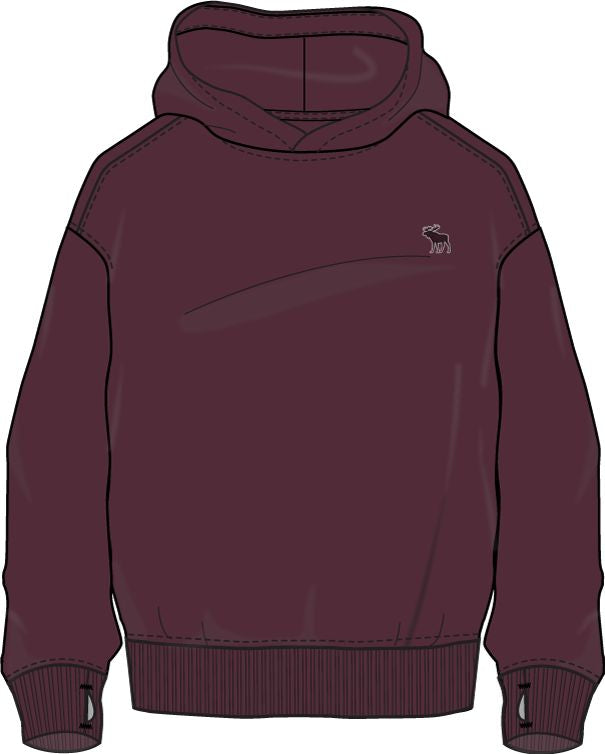 Felpa Cappuccio Bordeaux