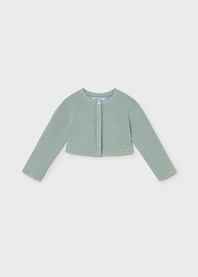 Cardigan Corto Verde Menta