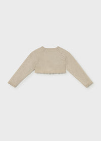 Cardigan Corto Color Sabbia