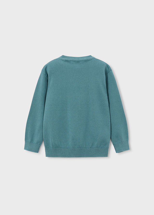 Pullover Girocollo Verde Acqua
