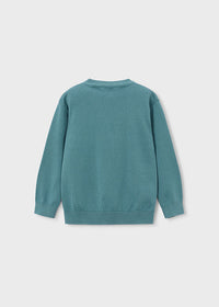 Pullover Girocollo Verde Acqua