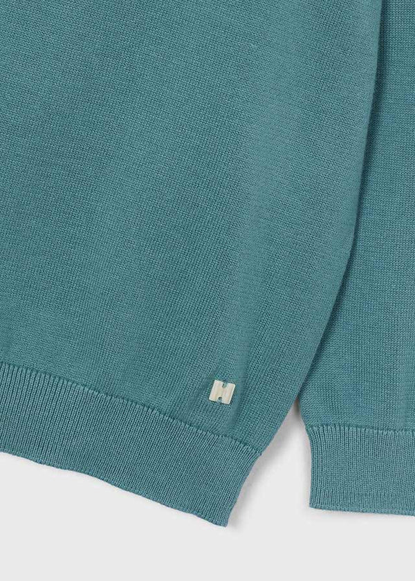 Pullover Girocollo Verde Acqua