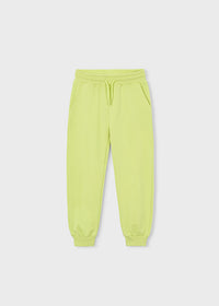 Pantaloni Jogger Lime In Felpa Leggera