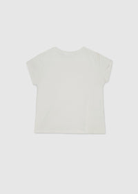 T-Shirt Panna Con Strass
