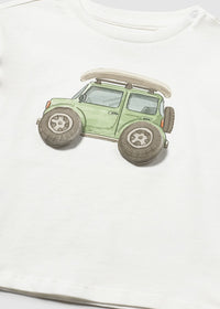 T-Shirt Bianca Con Stampa Fuoristrada