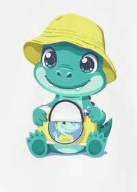 T-Shirt Bianca Baby Dino Photographer