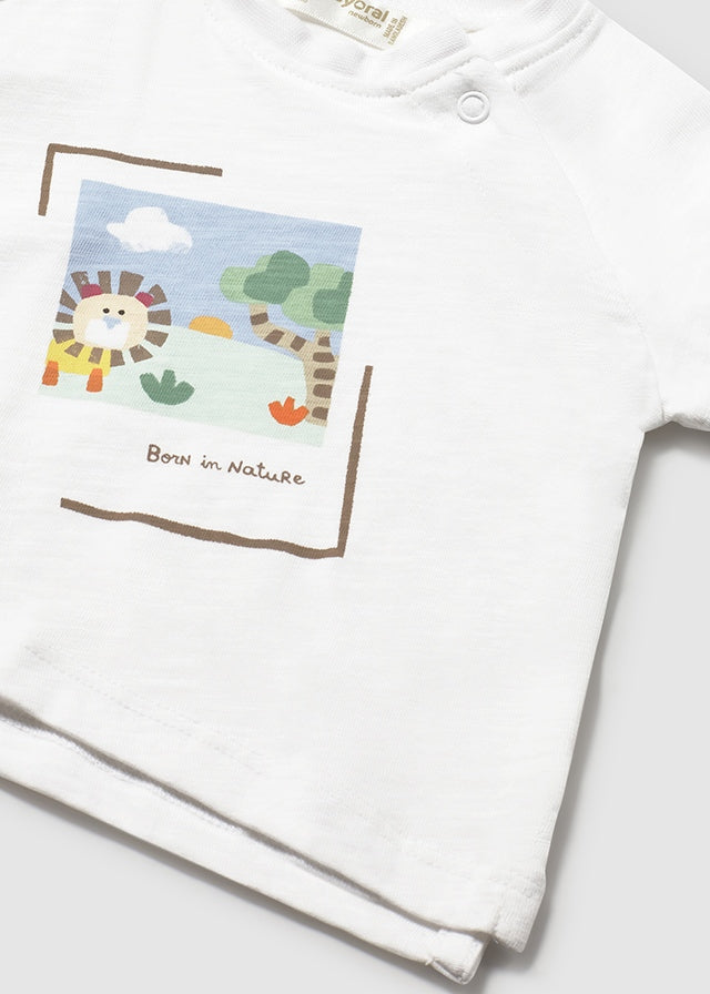 Set 2 Pezzi T-Shirt Bianca E Gialla
