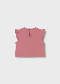 Canotta Rosa Antico Con Fiocchi E Volant