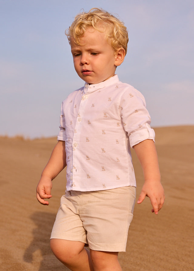 Shorts In Cotone Con Stampa Floreale