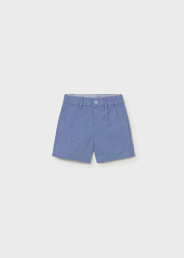 Pantaloni Corti Eleganti Blu Avio