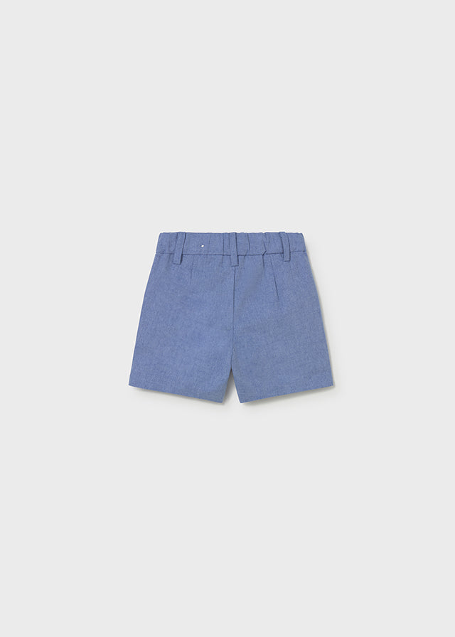 Pantaloni Corti Eleganti Blu Avio
