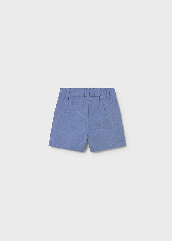 Pantaloni Corti Eleganti Blu Avio