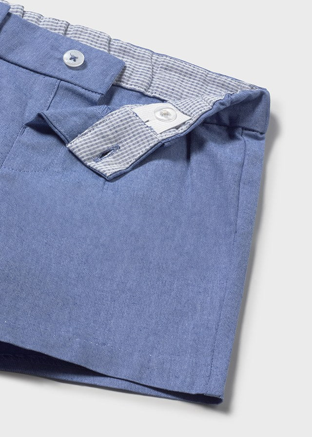 Pantaloni Corti Eleganti Blu Avio