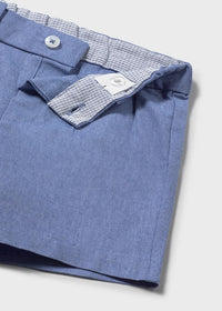 Pantaloni Corti Eleganti Blu Avio
