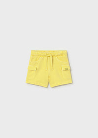 Bermuda Cargo In Cotone Giallo Con Coulisse