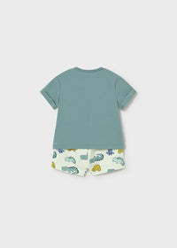 Completo Neonato 2 Pezzi T-Shirt Verde Salvia