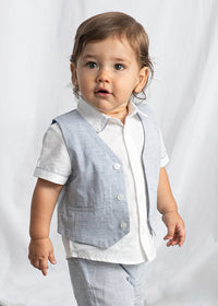 Gilet Elegante Azzurro
