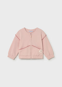 Felpa Rosa Cipria Con Zip
