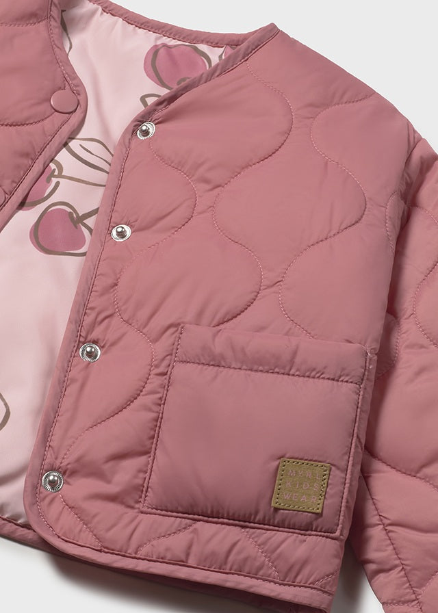 Giacca Trapuntata Reversibile Rosa Antico