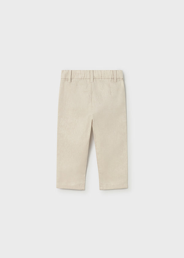 Pantalone Lino Elegante Beige