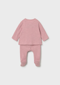 Completo Nascita 2 Pezzi Rosa Antico