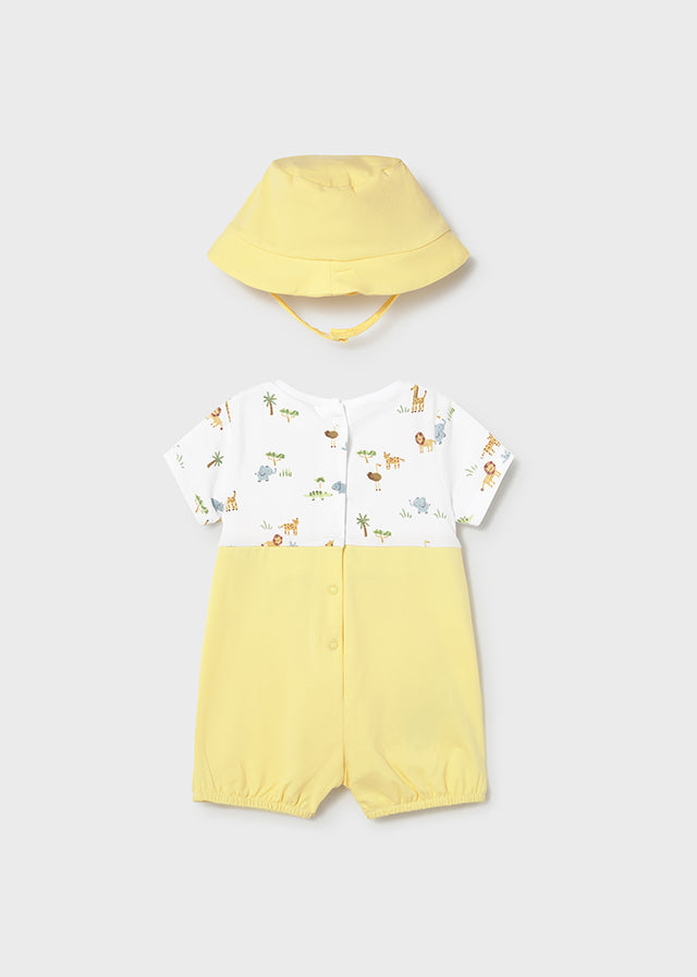 Set 3 Pezzisalopette Corta T-Shirt E Cappellino