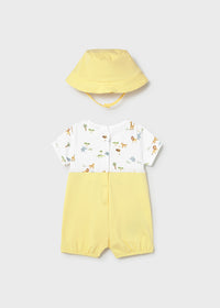 Set 3 Pezzisalopette Corta T-Shirt E Cappellino