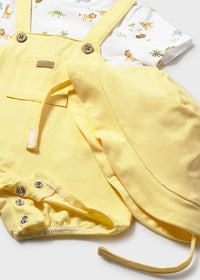 Set 3 Pezzisalopette Corta T-Shirt E Cappellino