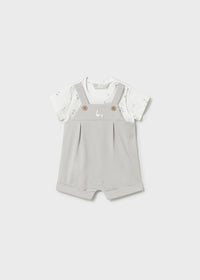 Completo Neonato 2 Pezzi Grigio Chiaro