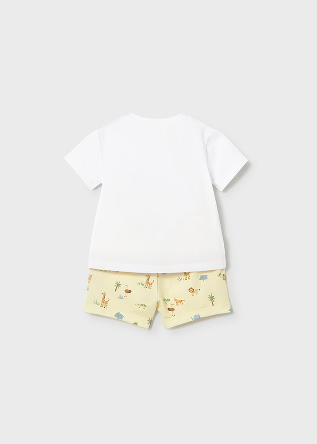Set 2 Completi Neonato In Jersey Di Cotone