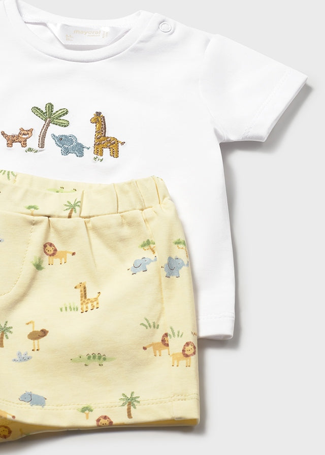 Set 2 Completi Neonato In Jersey Di Cotone